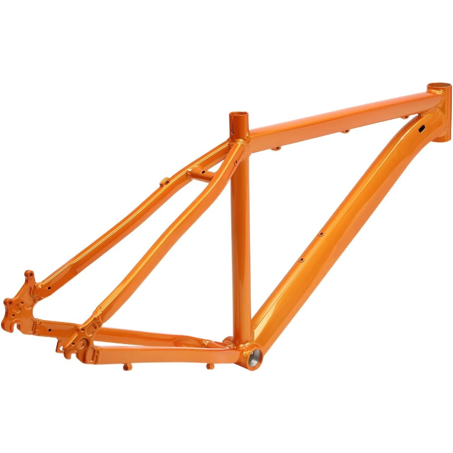 26-inch Garage Mountain Bike Frame, Alloy Bike Frame Set,Disc Bike Frame, Black Disc Bike Frame Orange / Black