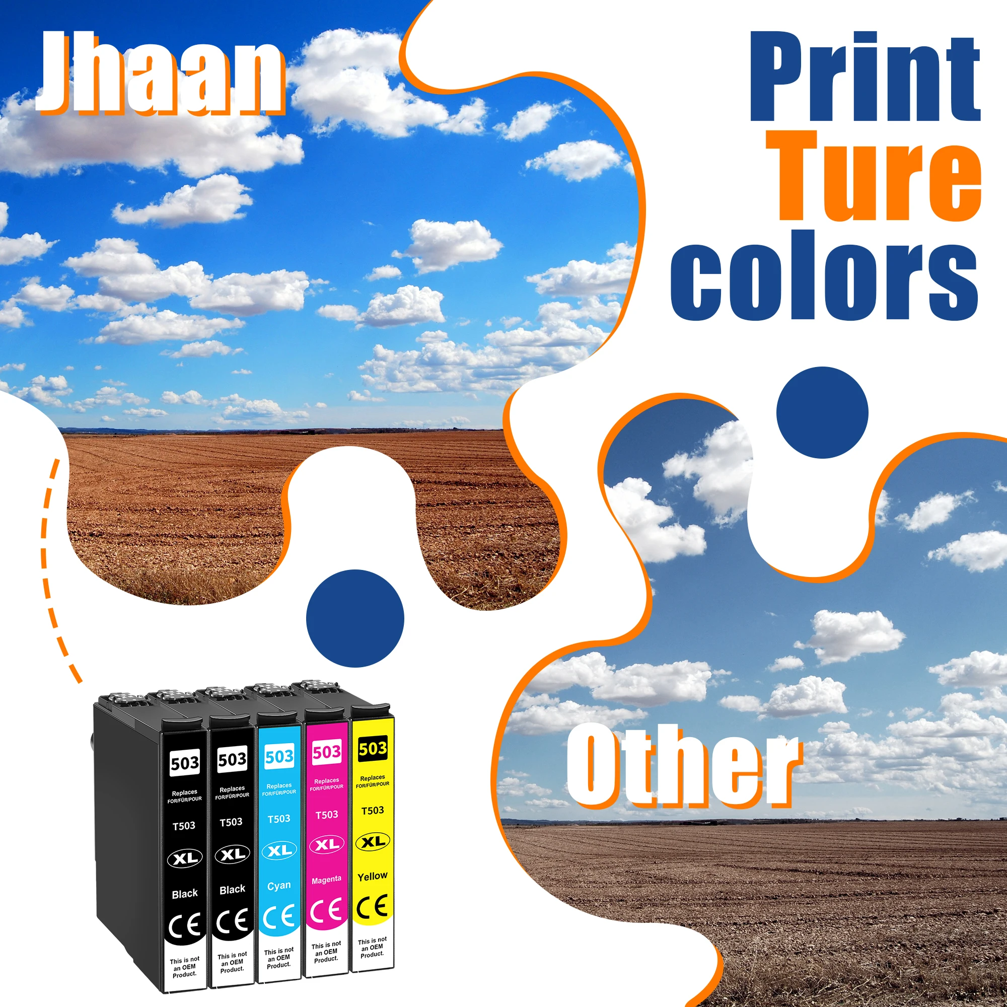 Jhaan 503XL Printer Cartridges for 503XL and 503XL Multipack for Expression Home XP-5200 XP-5205 XP5200