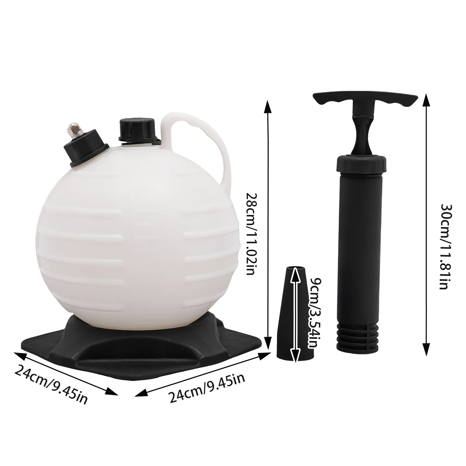 6L/1.58gal Manual Transmission Fluid Pump 2m Hose 3 Extension Tubes Fluid Extractor PE Material for Auto Transmission Mess-Free
