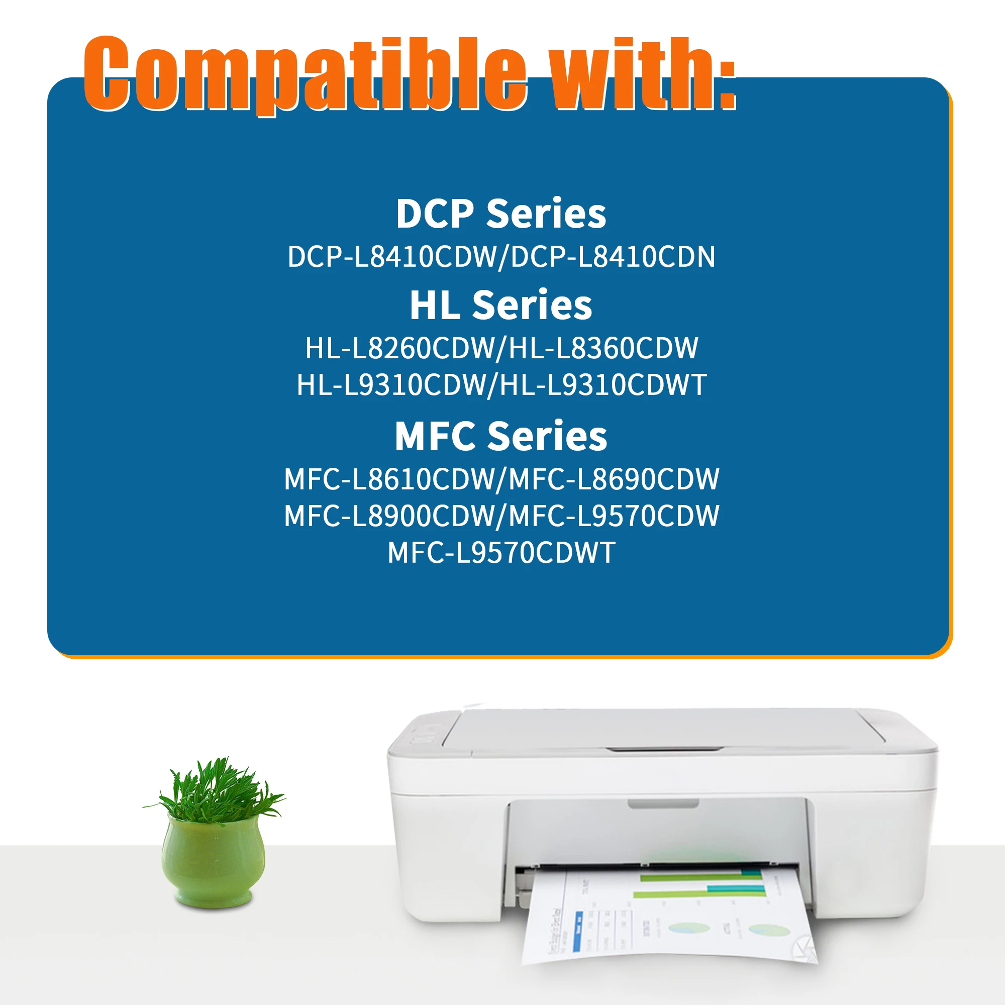 Jhaan TN423 TN-423 Toner Compatible with Brother TN-423 TN421 TN-421 for Brother MFC-L8690CDW Toner HL-L8260CDW DCP-L8410CDW