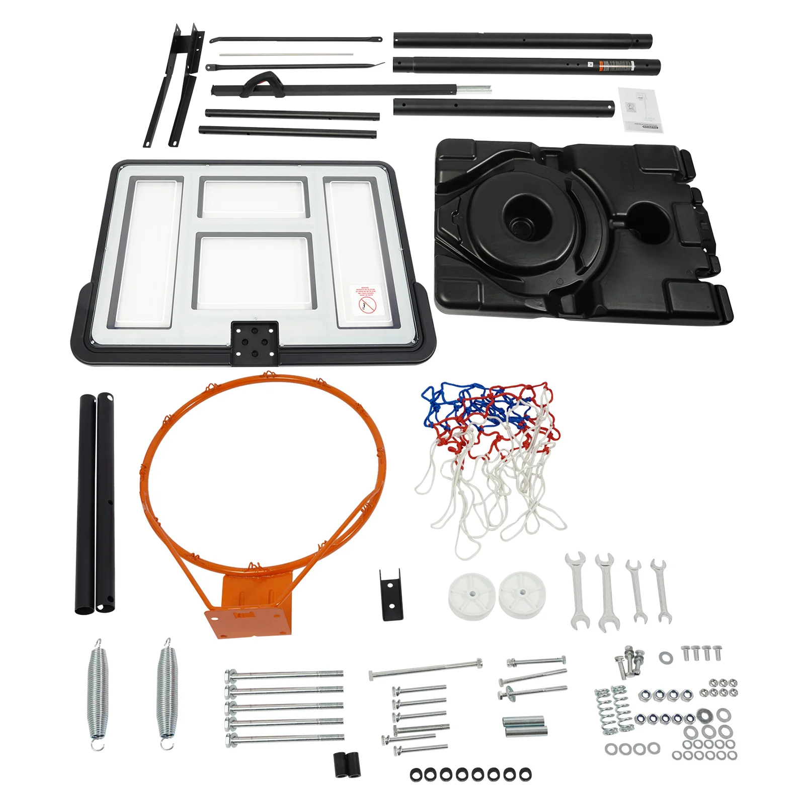 Portable Basketball Hoop Stand,Adjustable Height Portable Backboard Mechanism Kids & Adults Basketball Set Black/White/Red/Grey
