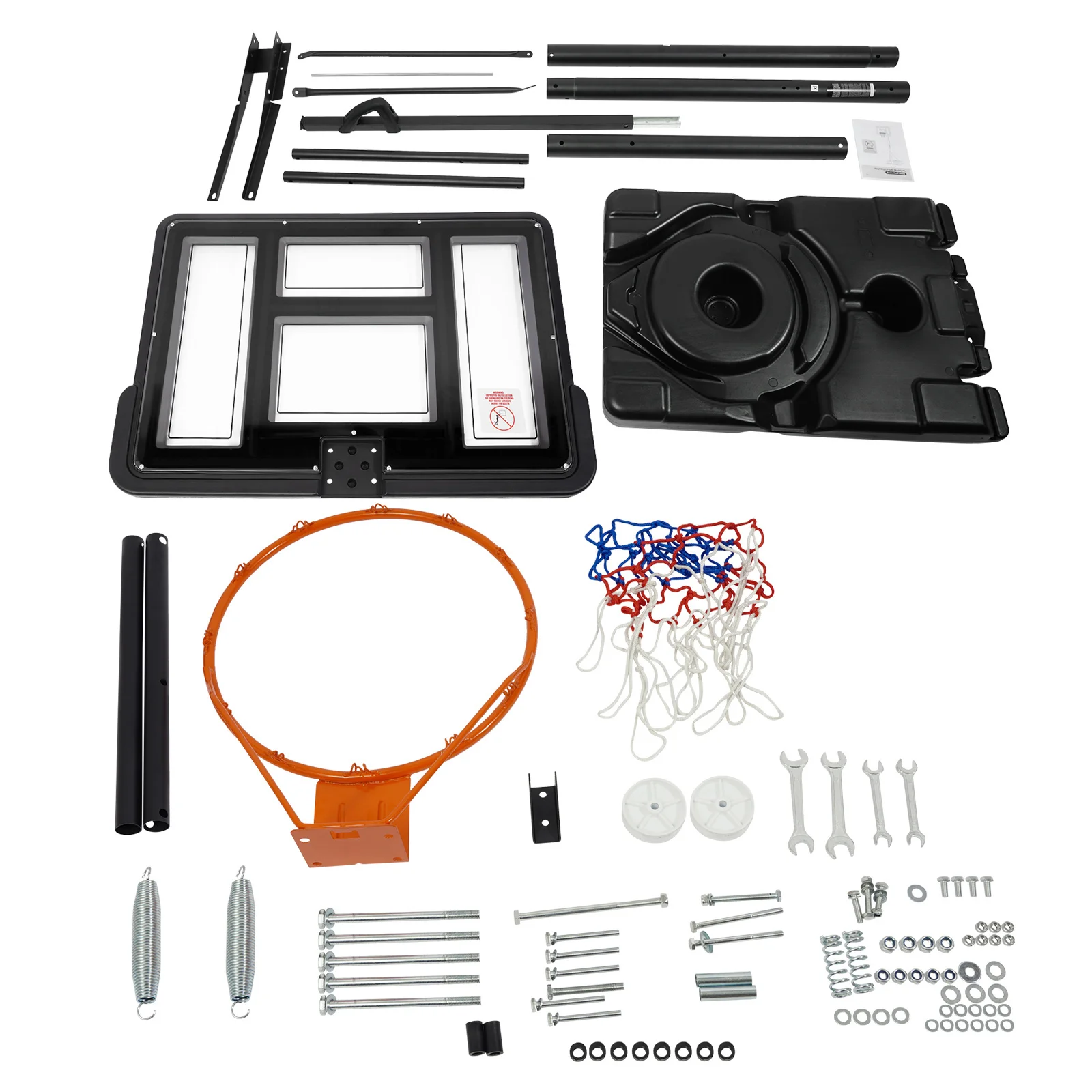 Portable Basketball Hoop Stand,Adjustable Height Portable Backboard Mechanism Kids & Adults Basketball Set Black/White/Red/Grey