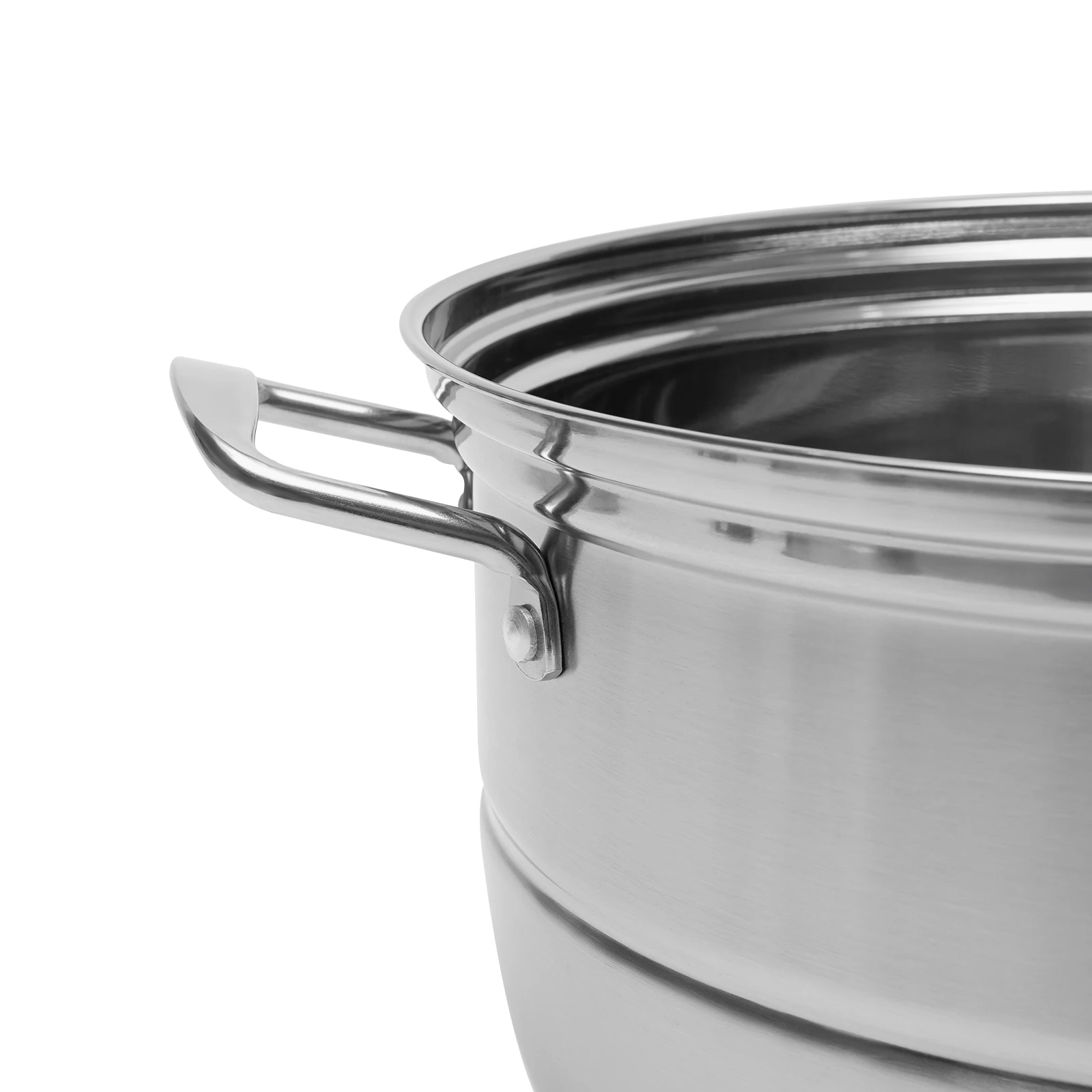 304 Stainless Steel Steamer Pot 5 Tiers Steamer 3.9in 2.38 Gallon with Steam Compartments for Gas Furnaces Induction Cookers