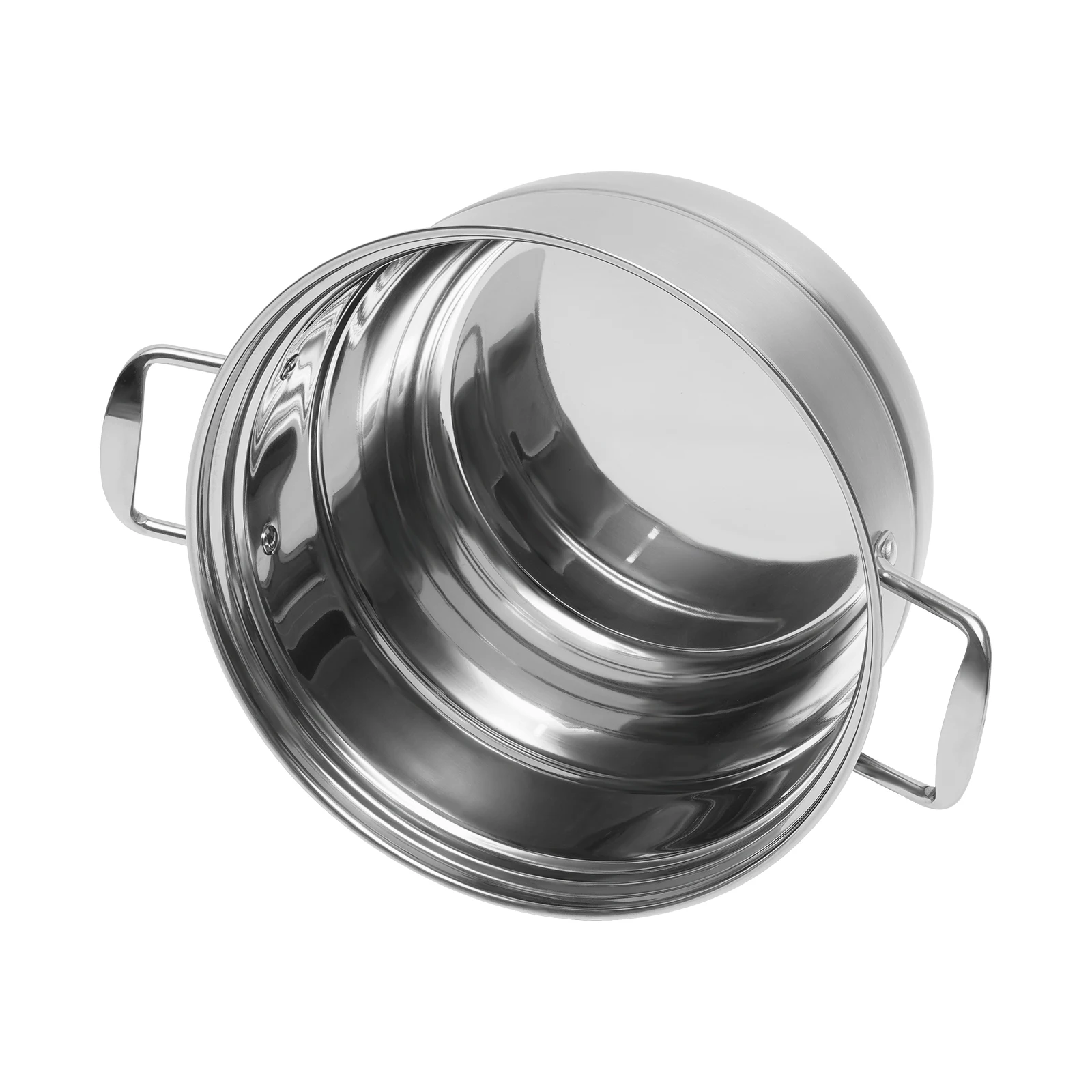 304 Stainless Steel Steamer Pot 5 Tiers Steamer 3.9in 2.38 Gallon with Steam Compartments for Gas Furnaces Induction Cookers