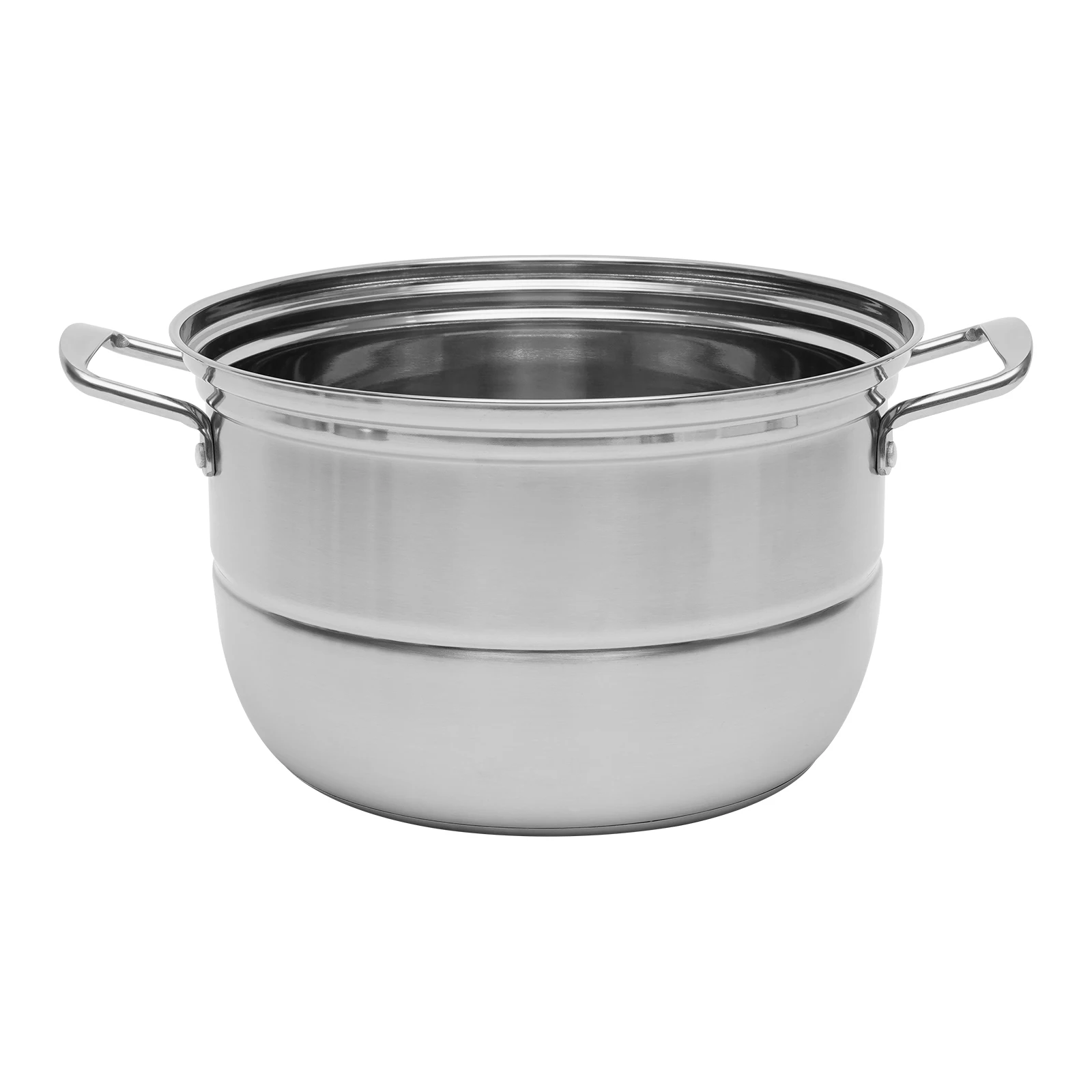 304 Stainless Steel Steamer Pot 5 Tiers Steamer 3.9in 2.38 Gallon with Steam Compartments for Gas Furnaces Induction Cookers