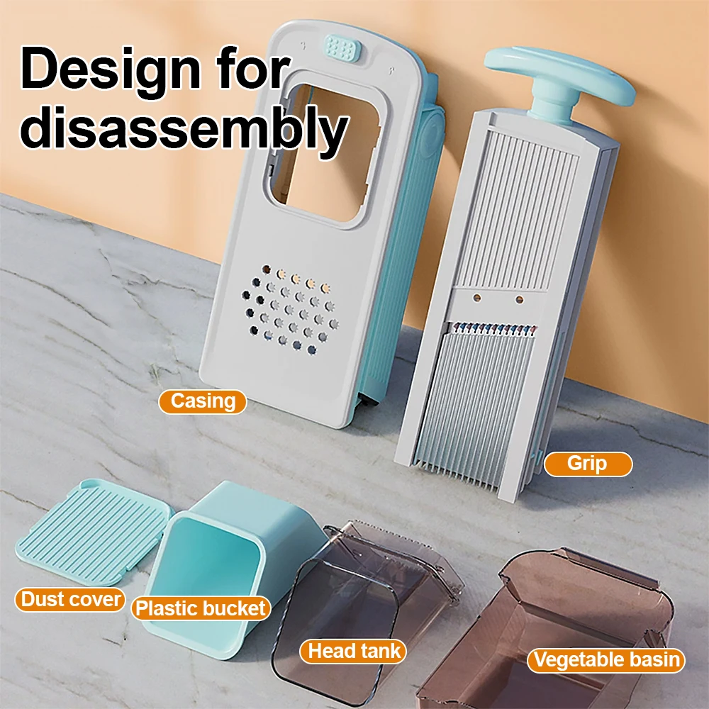 Vegetable Cutter Manual Food Chopper Fruit Potato Cucumber Carrot Meat Slicer Household Fruit Vegetable Shredder Kitchen Tool