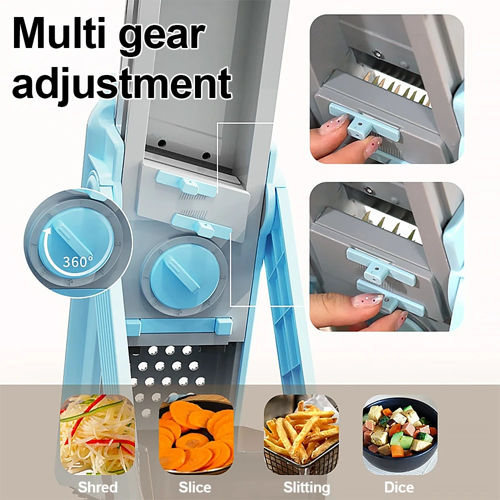Vegetable Cutter Manual Food Chopper Fruit Potato Cucumber Carrot Meat Slicer Household Fruit Vegetable Shredder Kitchen Tool
