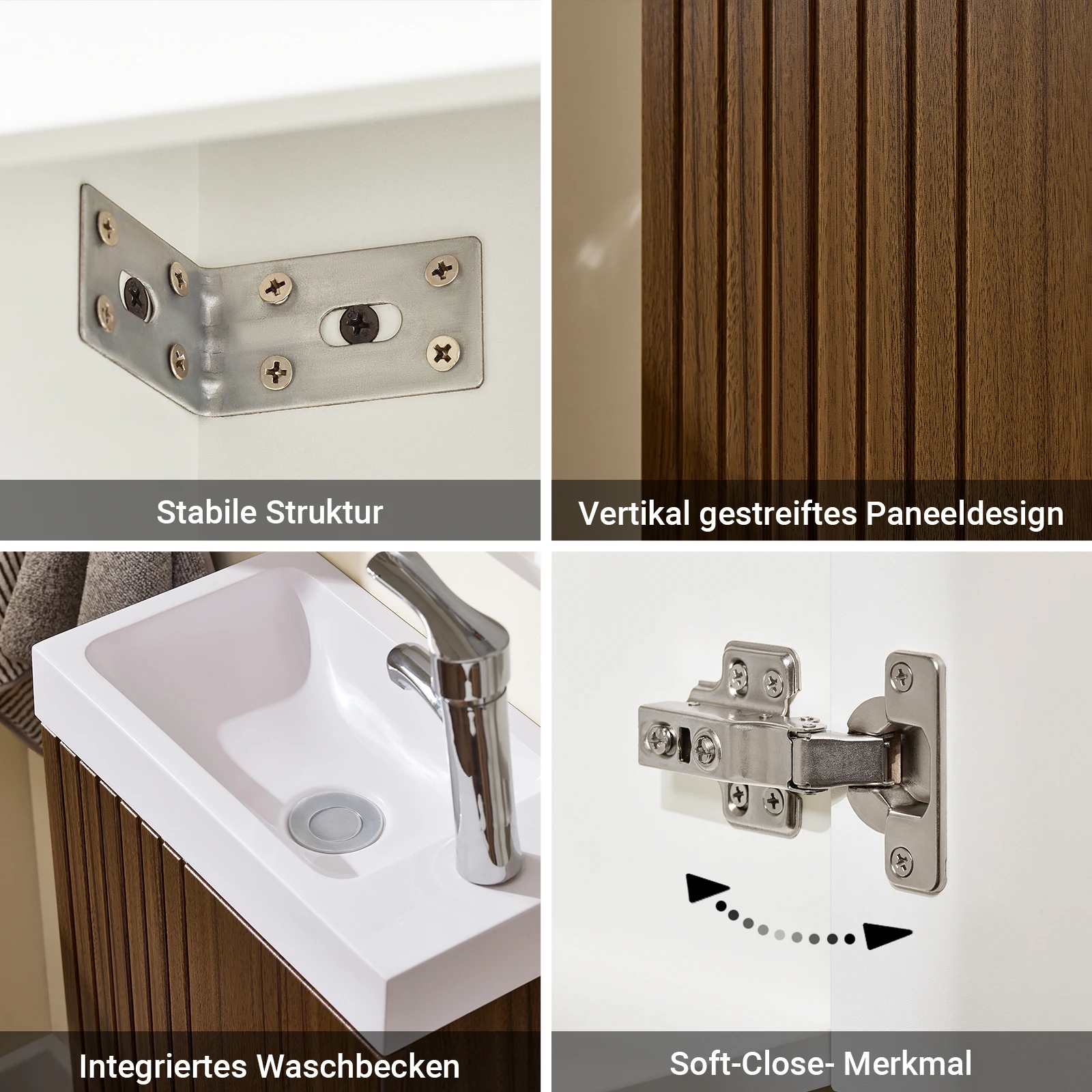 SoBuy BZR196-BR washbasin under wardrobe bathroom furniture set bathroom wardrobe hanging narrow with storage under wardrobe washbasin