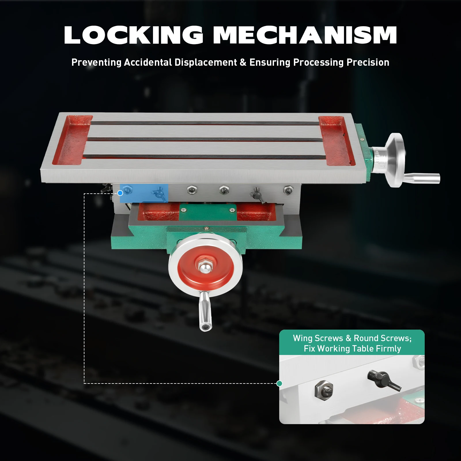 22.63x13.18inch Milling Machine Worktable,Milling XY Table,Milling Machine Table for Drilling,Tapping,Milling Grooves,Etc