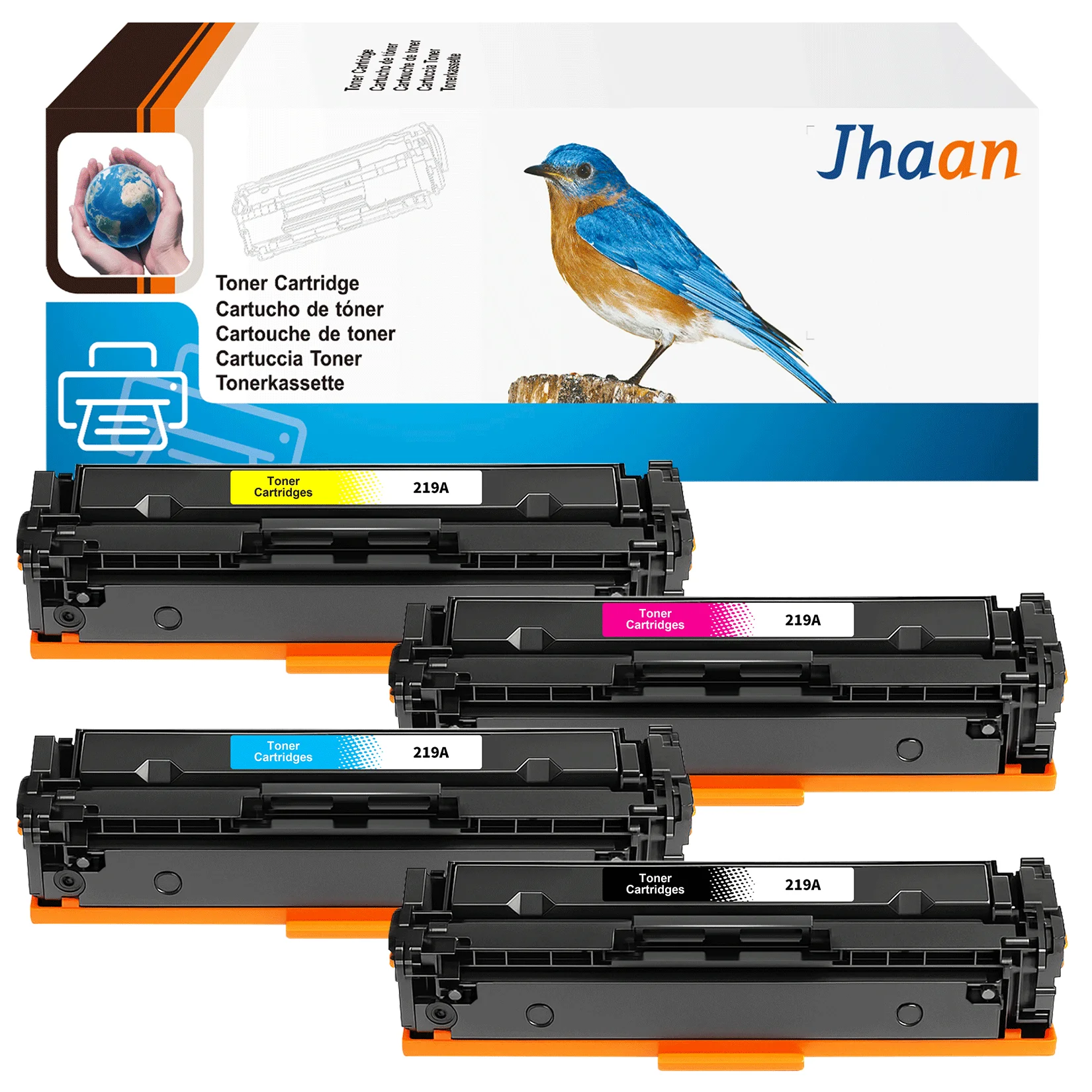 Jhaan 219A (with Chip)Toner Cartridges Compatible with HP 219A for MFP 3302FDWG Toner for HP Color Laserjet Pro MFP 3302FDWG