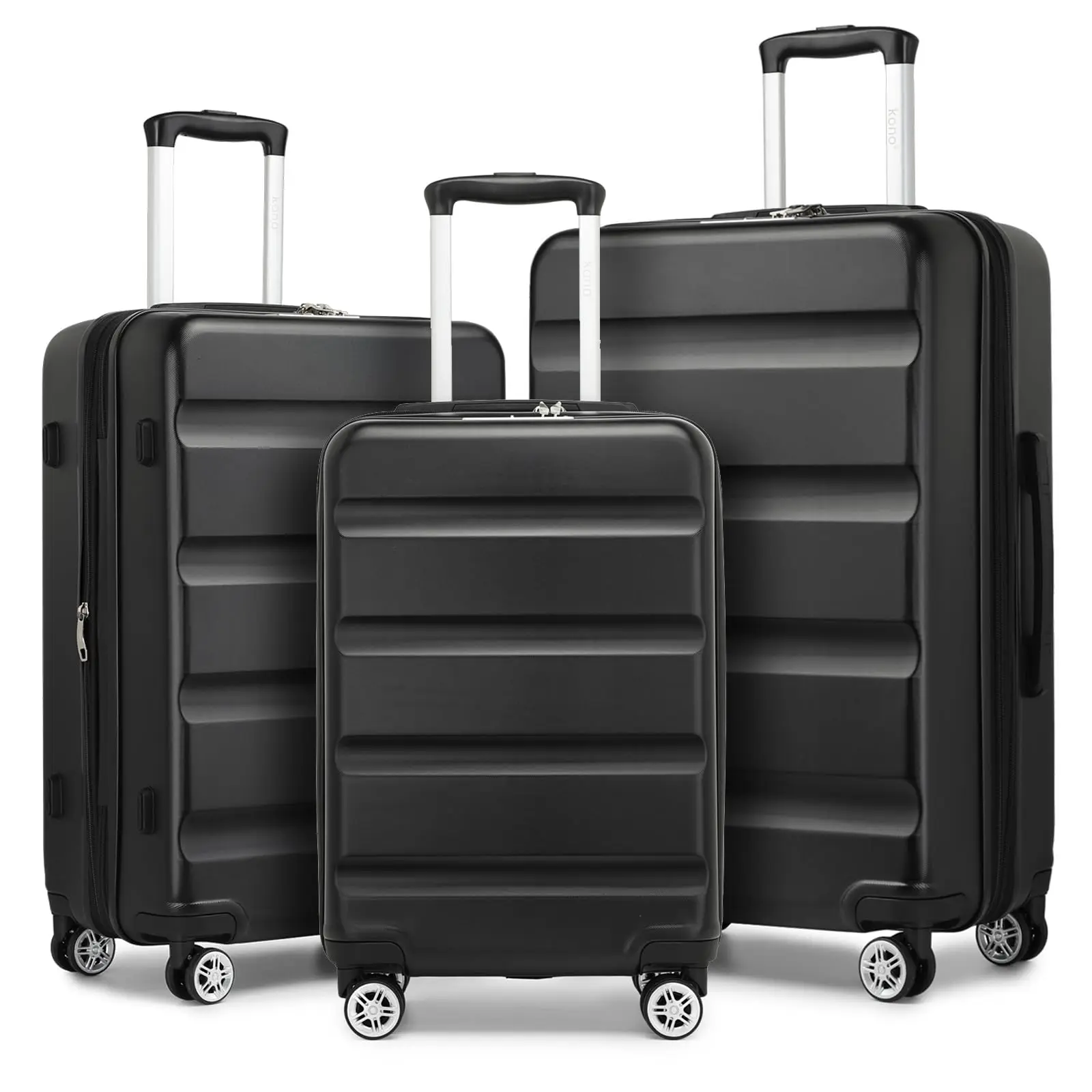 KONO hand luggage Suitcase-Lightweight hard case with TSA Lock & 4 spinner wheels, cabin-fit (55/65/75cm)