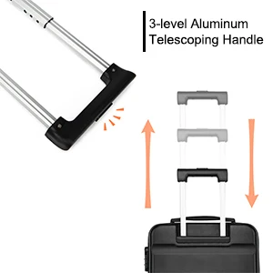 KONO hand luggage Suitcase-Lightweight hard case with TSA Lock & 4 spinner wheels, cabin-fit (55/65/75cm)