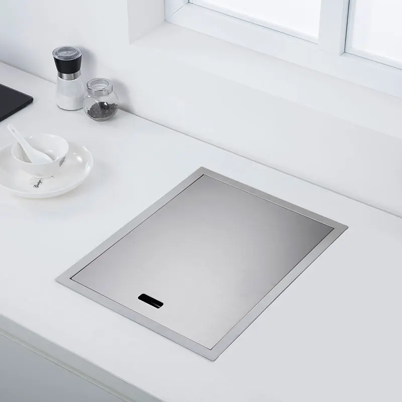 304 Stainless Steel Kitchen Sink for Island Bar, Brushed Finish with Foldable Faucet, Lid Cover, Soap Dispenser, Veg Basin Sinks