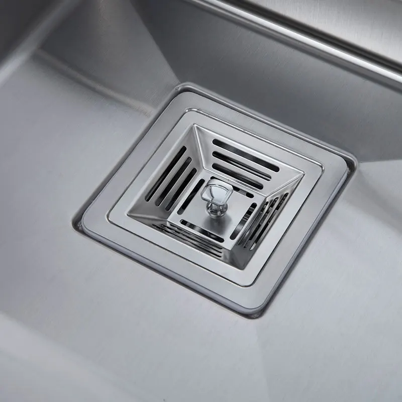 304 Stainless Steel Kitchen Sink for Island Bar, Brushed Finish with Foldable Faucet, Lid Cover, Soap Dispenser, Veg Basin Sinks