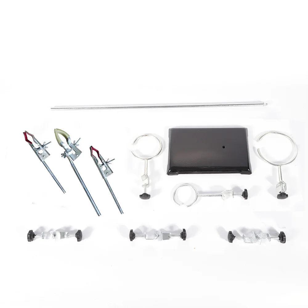 60cm Lab Support Stand Complete Set W/9 Clamps Science Essential Devices for Physics Chemistry Experiments