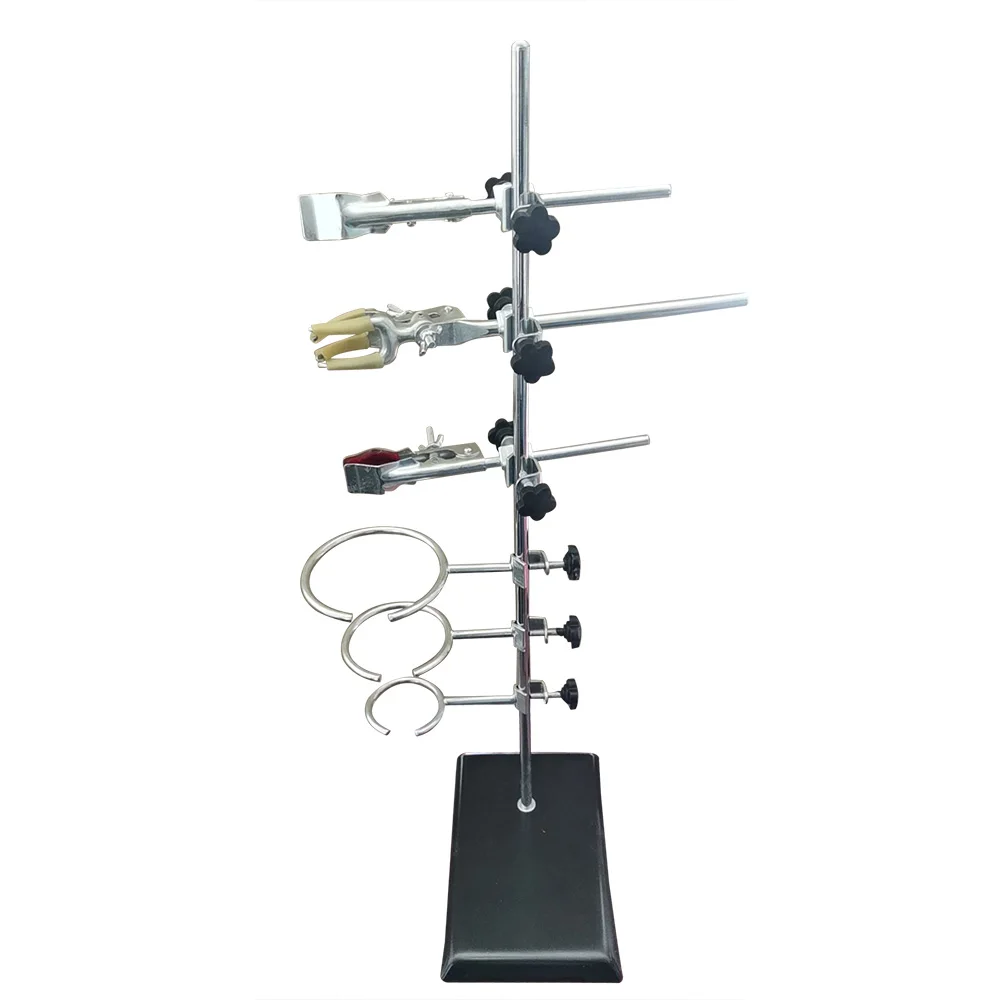 60cm Lab Support Stand Complete Set W/9 Clamps Science Essential Devices for Physics Chemistry Experiments