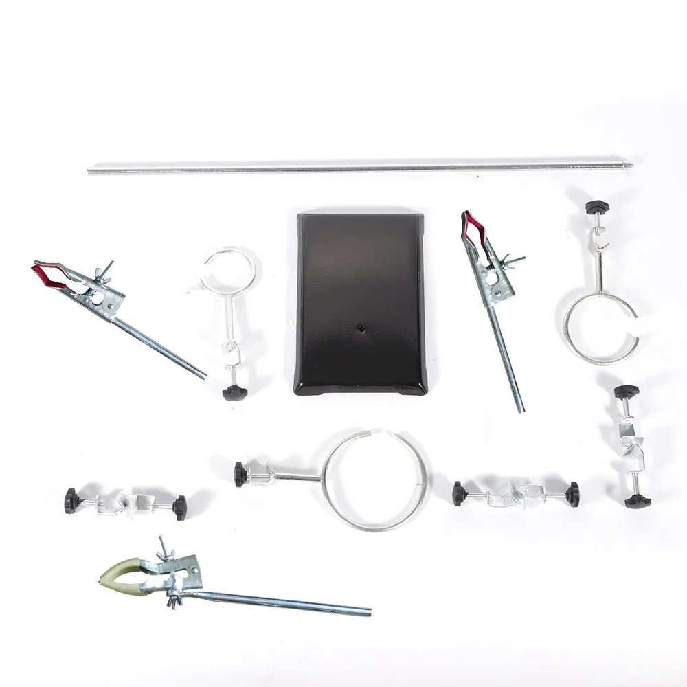 60cm Lab Support Stand Complete Set W/9 Clamps Science Essential Devices for Physics Chemistry Experiments