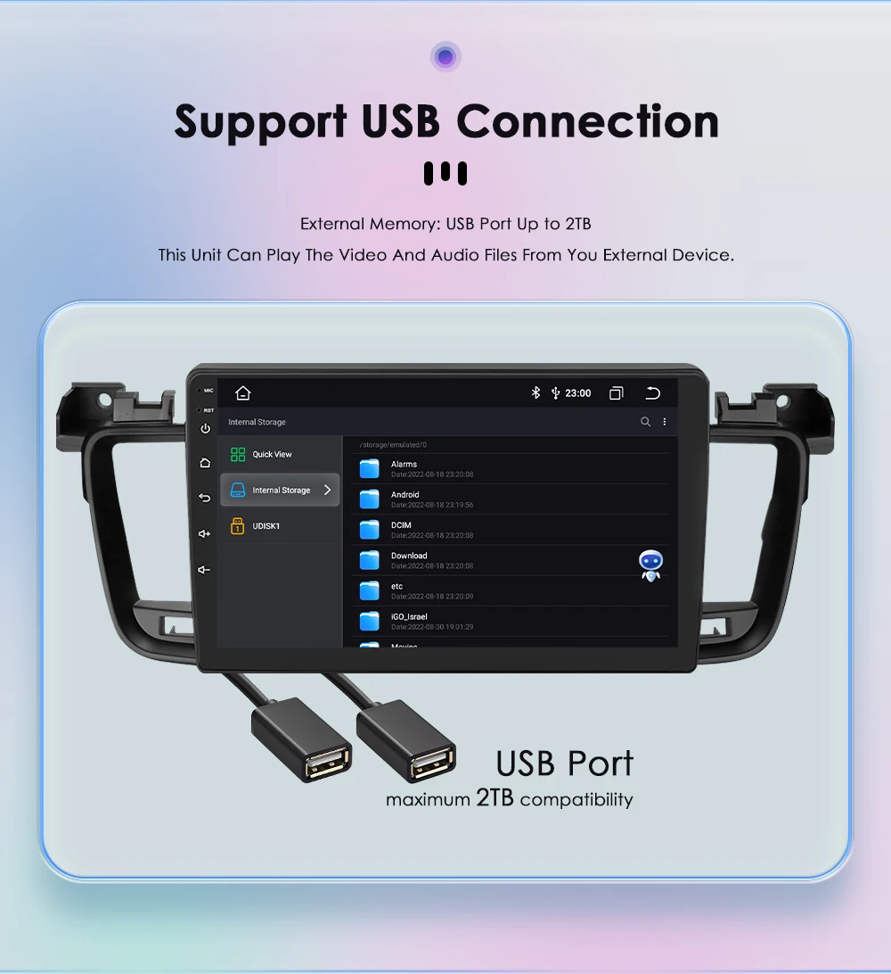 9Inch Carplay Android 12 Autoradio For Peugeot 508 2011-2017 2018 Car radio multimedia player GPS navi Screen Auto Stereo Audio