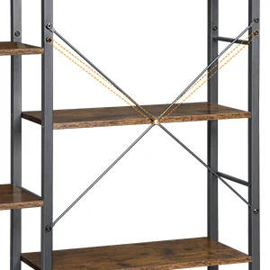 Bookcase, Standing Shelf with 17 Shelves, Adjustable Spacing, Book Shelf with Metal Frame, for Living Room, Bedroom