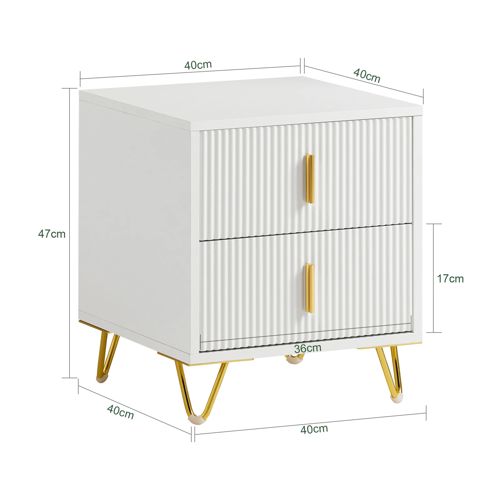 SoBuy FBT115 side table with 2 drawers for a box spring bed, sofa table, bedside table, phone table, nightstand
