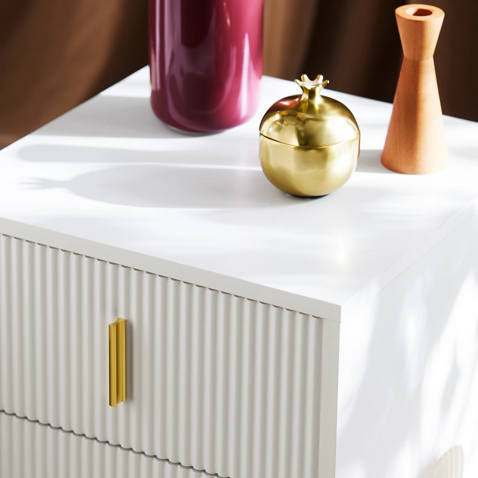 SoBuy FBT115 side table with 2 drawers for a box spring bed, sofa table, bedside table, phone table, nightstand