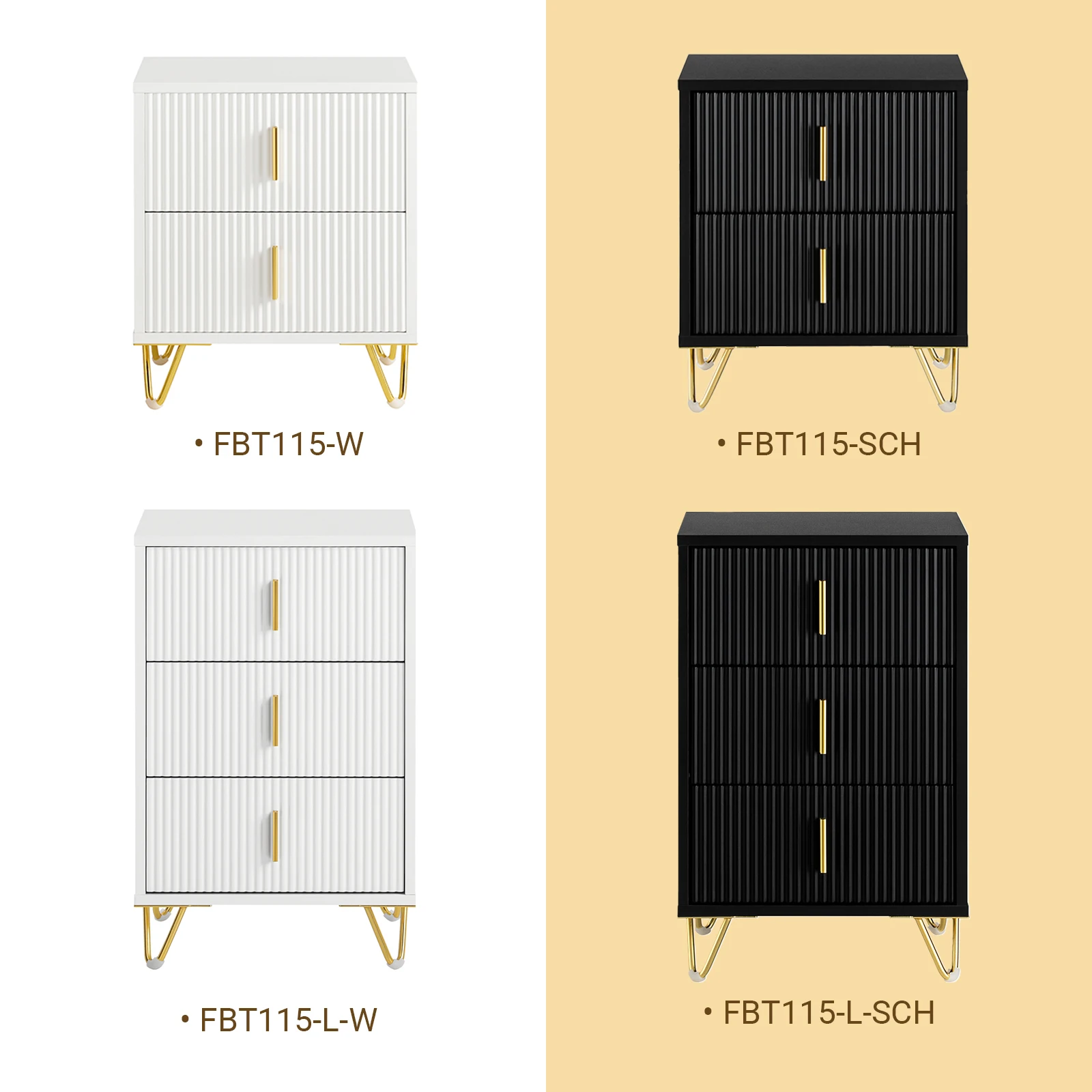 SoBuy FBT115 side table with 2 drawers for a box spring bed, sofa table, bedside table, phone table, nightstand
