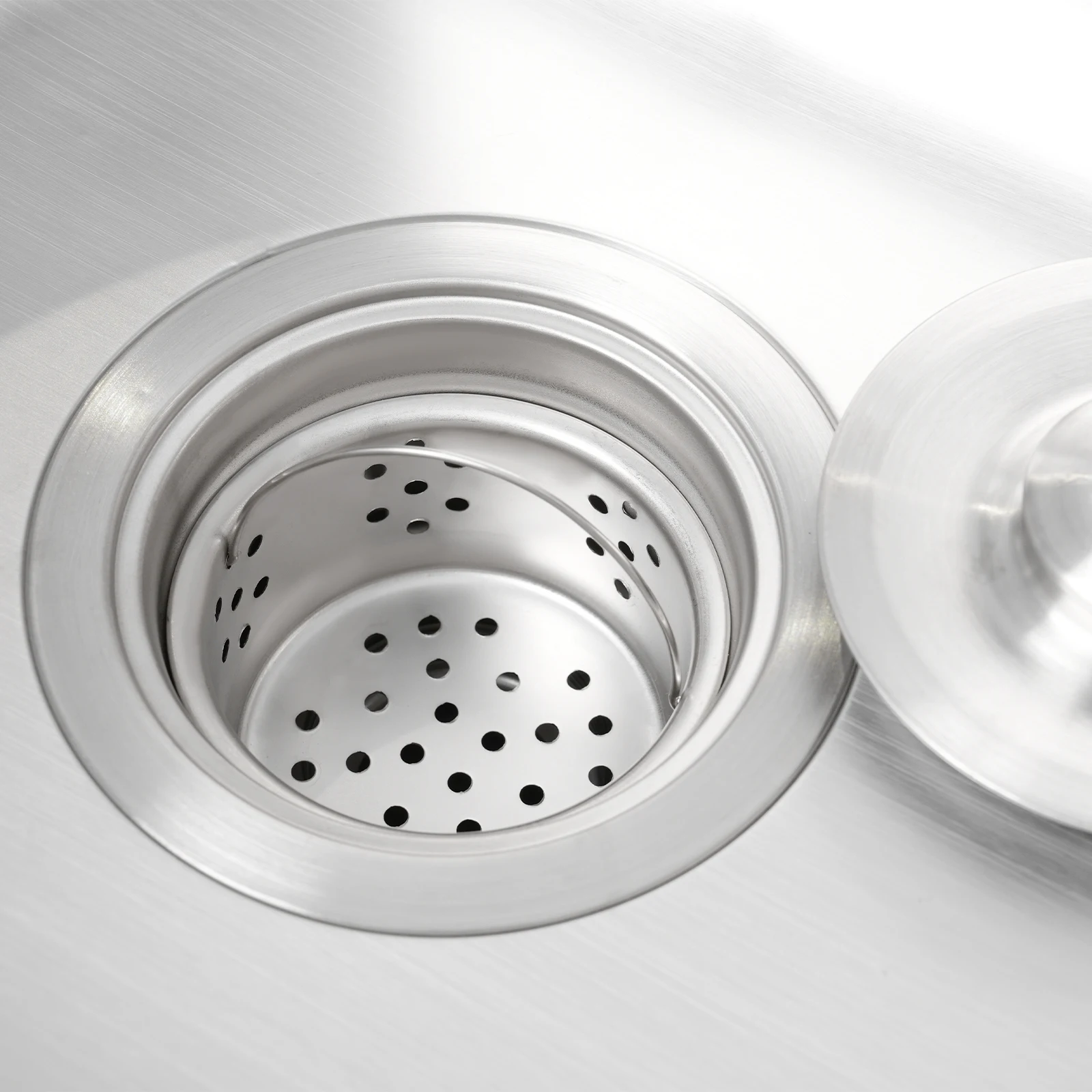 Kitchen Sink Freestanding Wash Sink with Drain Pipe Cold Faucet Filter Basket Stainless Steel for Hotels Bars Restaurants