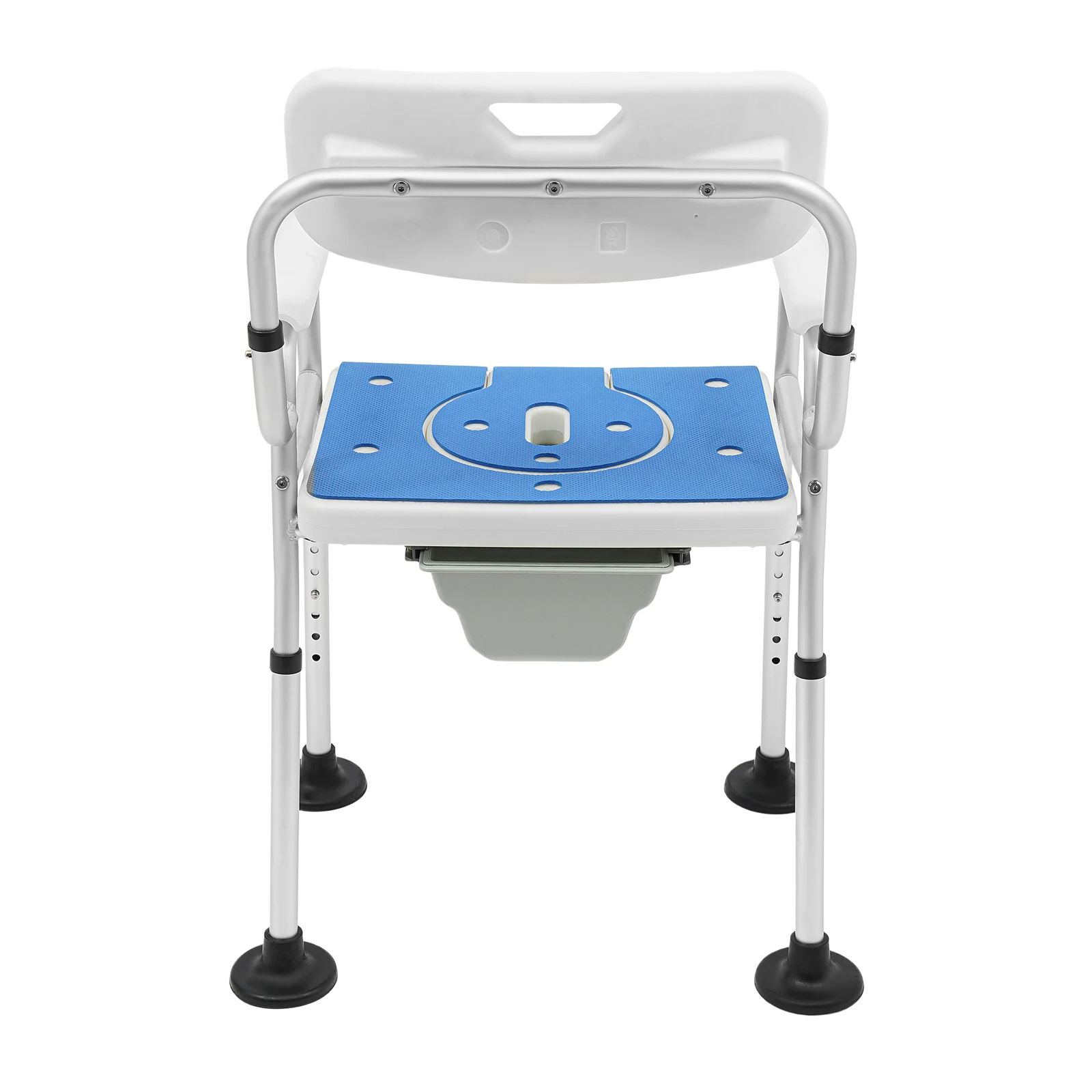 Height Adjustable Shower Chair for Seniors Bedside Commode Chair with Armrests and Backrest Commode&Shower Chairs Commode Chair