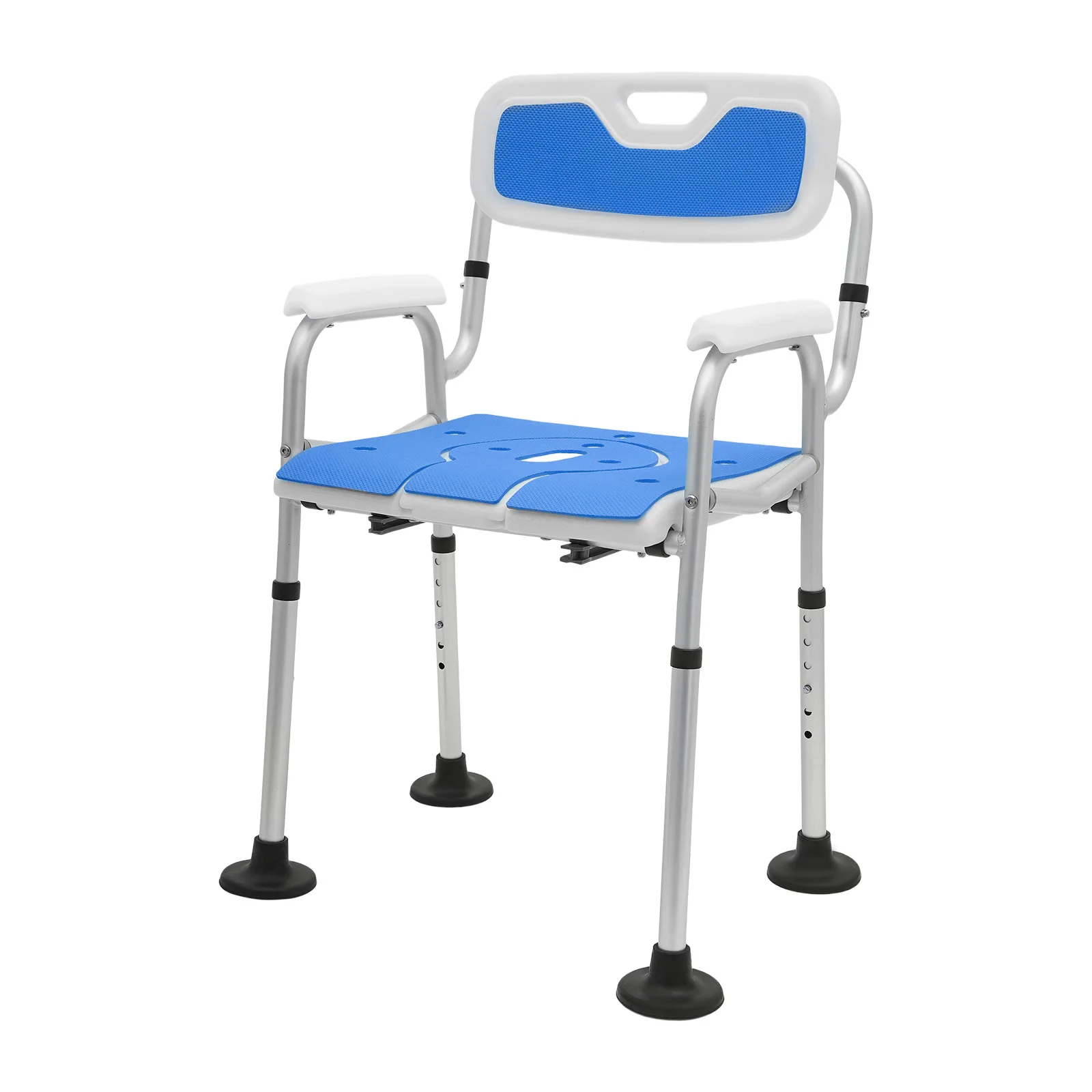 Height Adjustable Shower Chair for Seniors Bedside Commode Chair with Armrests and Backrest Commode&Shower Chairs Commode Chair