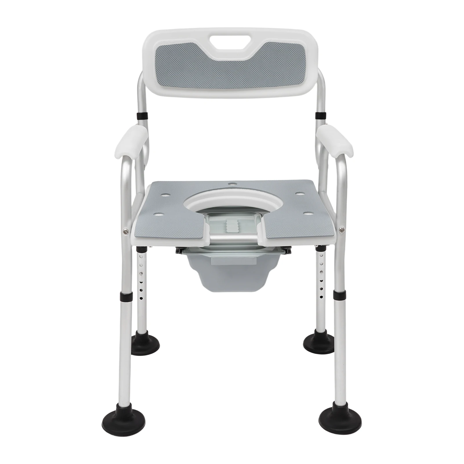 Height Adjustable Shower Chair for Seniors Bedside Commode Chair with Armrests and Backrest Commode&Shower Chairs Commode Chair