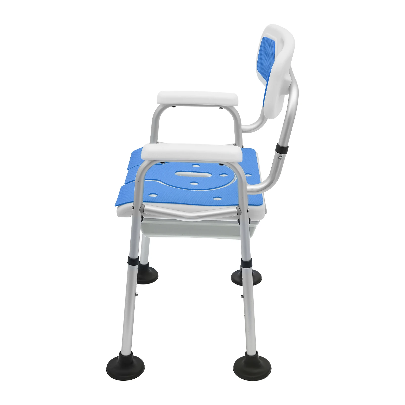Height Adjustable Shower Chair for Seniors Bedside Commode Chair with Armrests and Backrest Commode&Shower Chairs Commode Chair