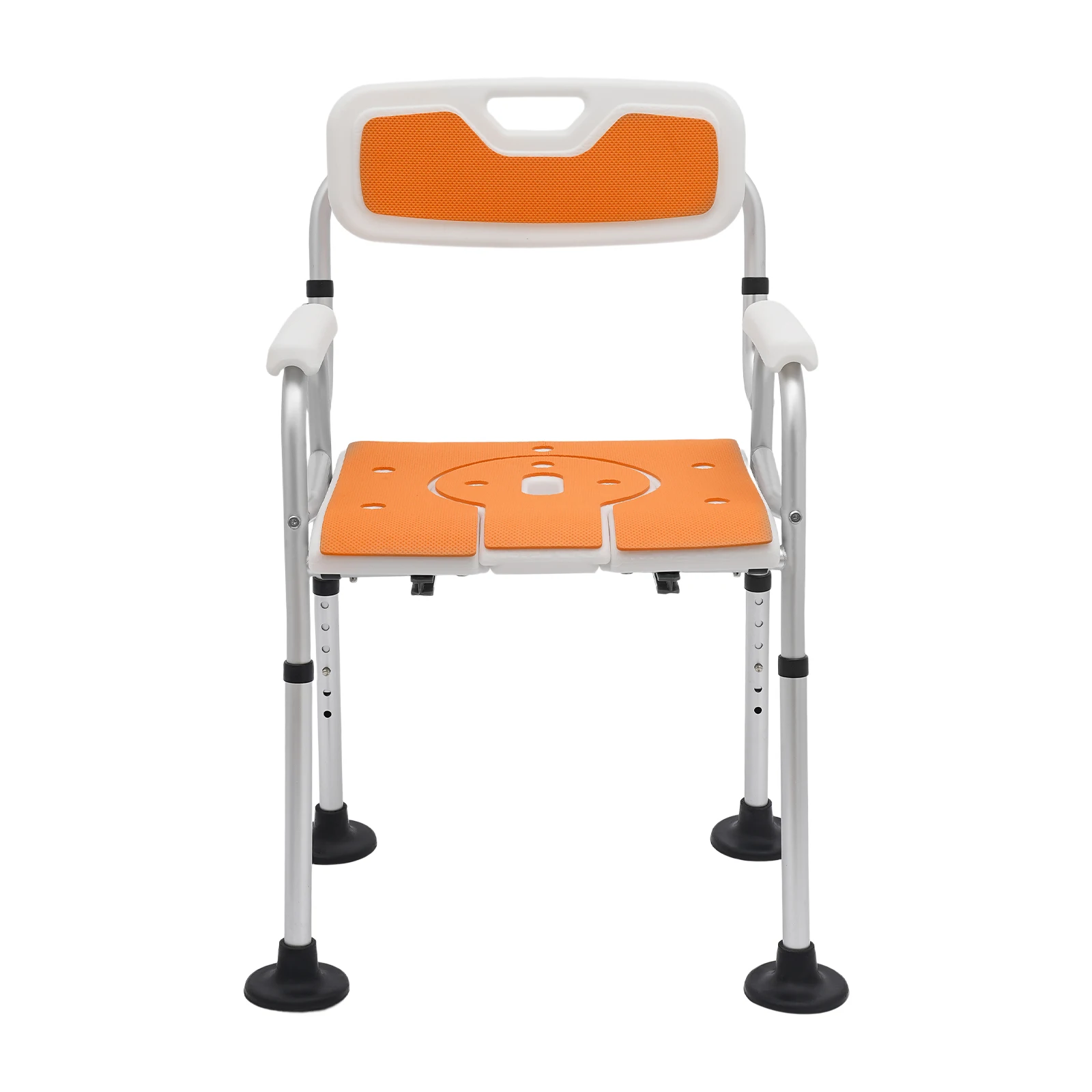 Height Adjustable Shower Chair for Seniors Bedside Commode Chair with Armrests and Backrest Commode&Shower Chairs Commode Chair