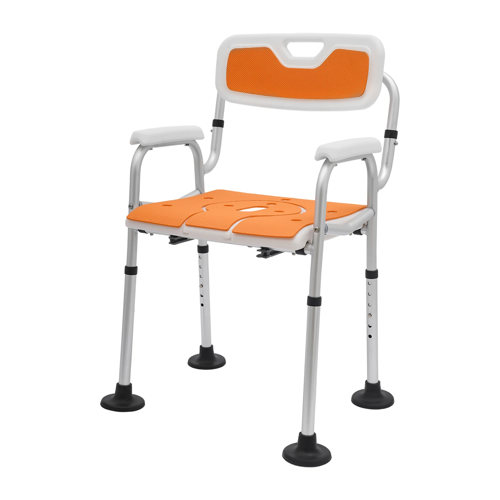 Height Adjustable Shower Chair for Seniors Bedside Commode Chair with Armrests and Backrest Commode&Shower Chairs Commode Chair