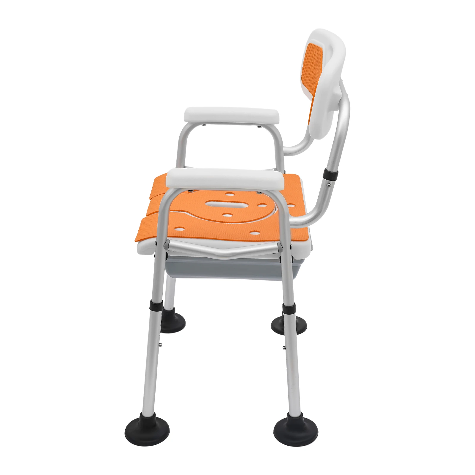 Height Adjustable Shower Chair for Seniors Bedside Commode Chair with Armrests and Backrest Commode&Shower Chairs Commode Chair