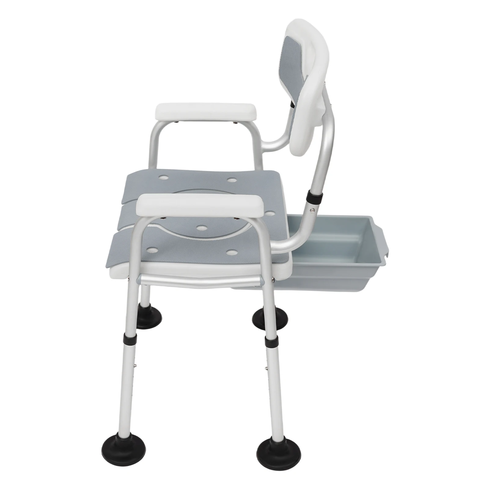 Height Adjustable Shower Chair for Seniors Bedside Commode Chair with Armrests and Backrest Commode&Shower Chairs Commode Chair