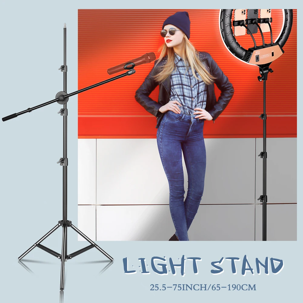 37/68/100/150/1901/4 Screw Head Photography Selfie Portable Light Tripod Stand Trepied Smartphone For Mini Photo Studio