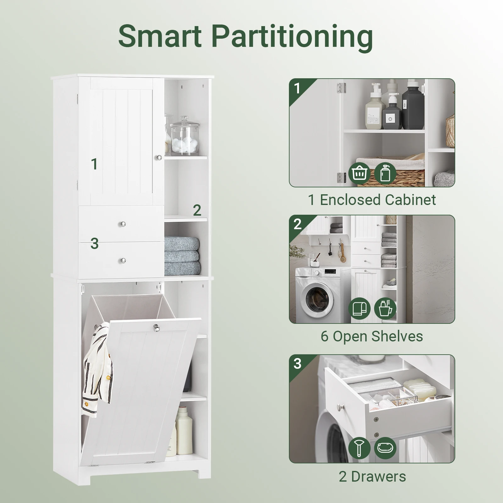 SoBuy BZR104 high wardrobe with fold-out bathroom wardrobe narrow laundry wardrobe bathroom shelf bathroom wardrobe