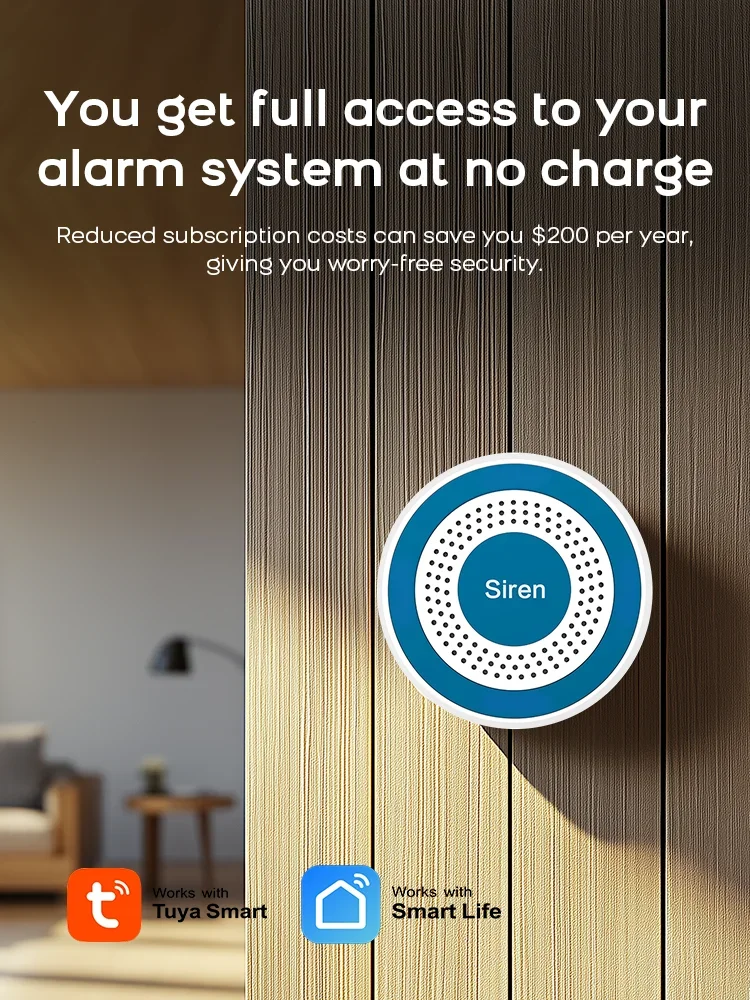 WiFi Door Window Sensor for Tuya Smart Home Alarm System, Smart Life App Alert, Compatible Garage Office