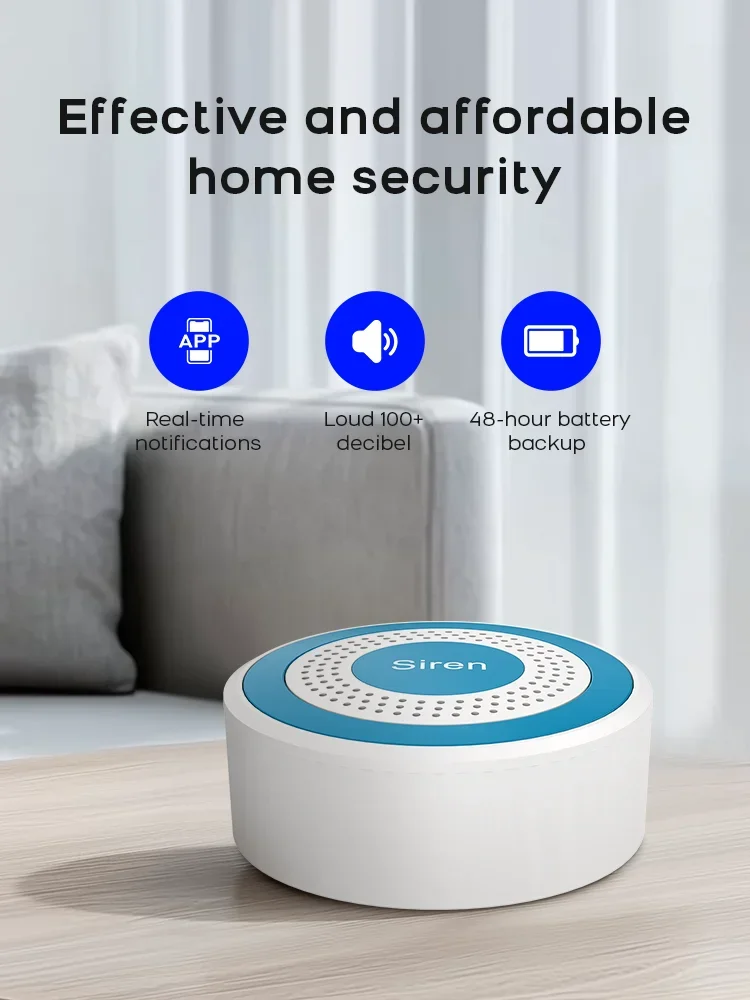 WiFi Door Window Sensor for Tuya Smart Home Alarm System, Smart Life App Alert, Compatible Garage Office