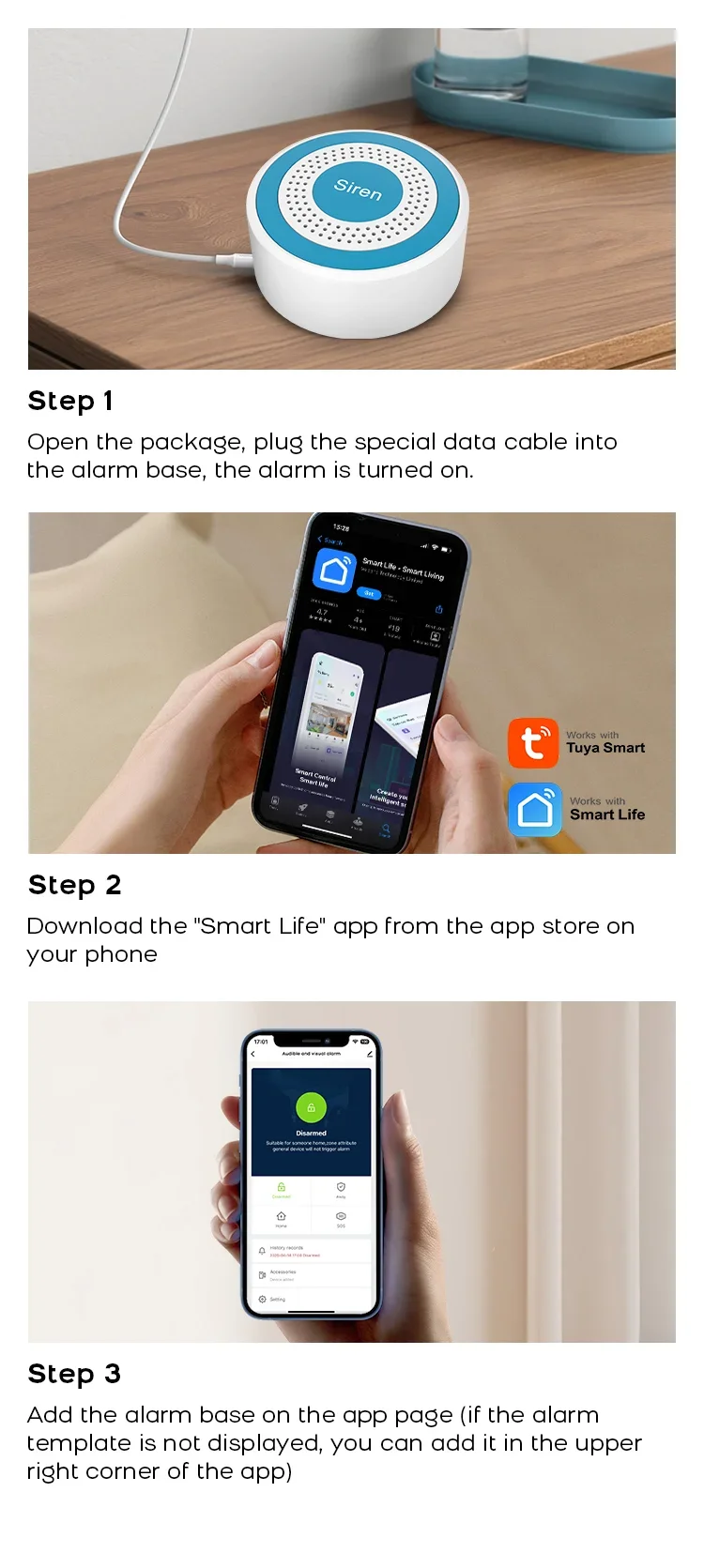 WiFi Door Window Sensor for Tuya Smart Home Alarm System, Smart Life App Alert, Compatible Garage Office