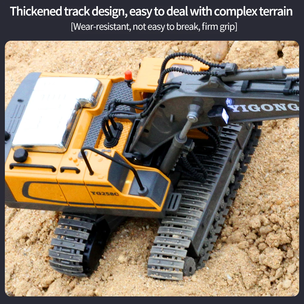 Teeggi 1:20 RC Excavator Car Children Toys 2.4G Remote Control Dump Truck Car Bulldozer Toy Radio Electric Car For Children Gift