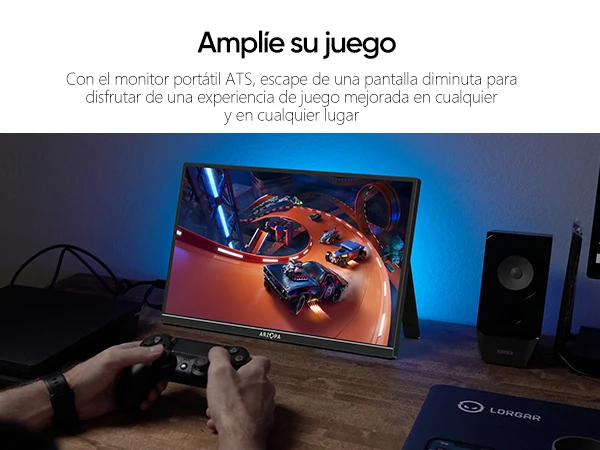ARZOPA 14.0 inch 1080P FHD Portable Monitor IPS Screen with USB C HDMI External Second Display for Mac,Laptop,PC,Switch,PS,Xbox