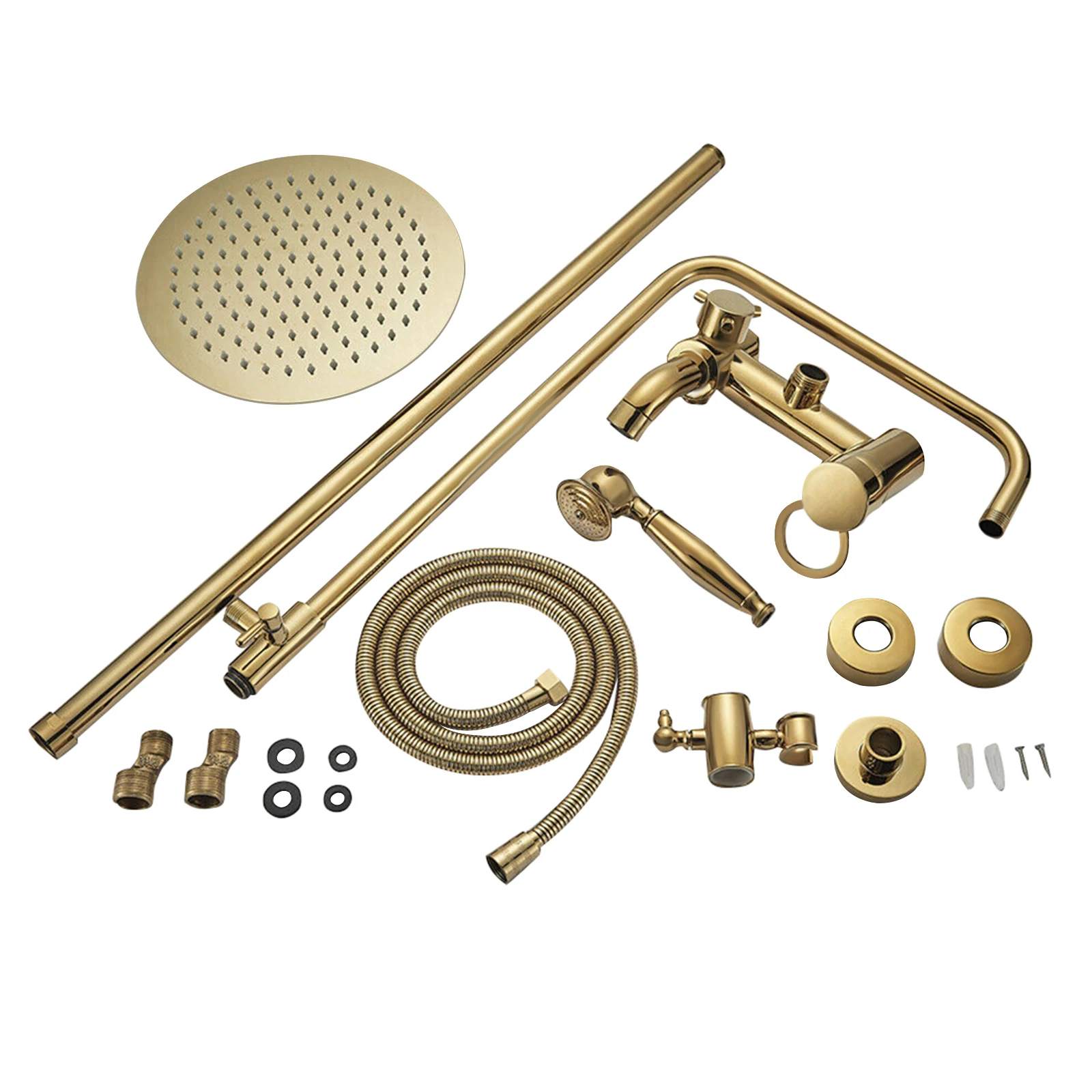 Shower System Set Bathroom Shower Faucet Set 3-way Rainfall Shower Set Gold
