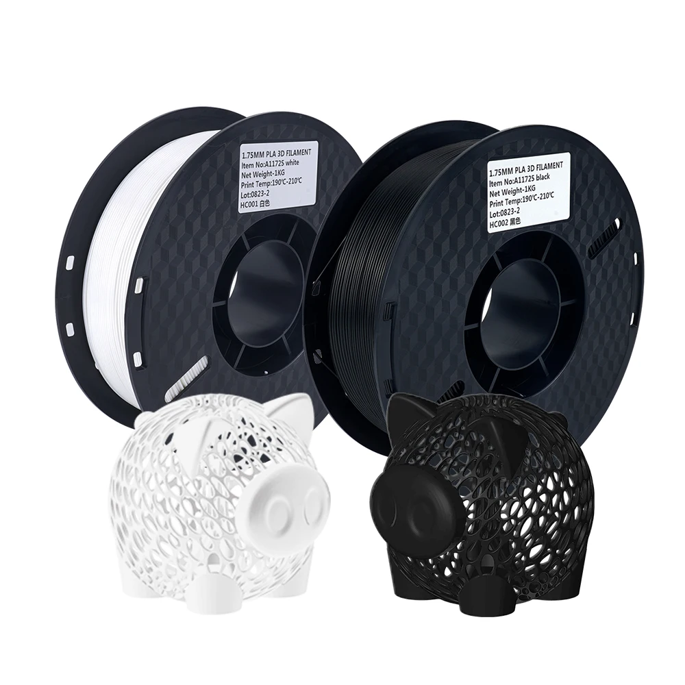 22LBS PLA PETG Filament 1.75mm Dimensional Accuracy+/-0.03mm Black White Grey Multicolor 3D Printer Materials for FDM 3D Printer