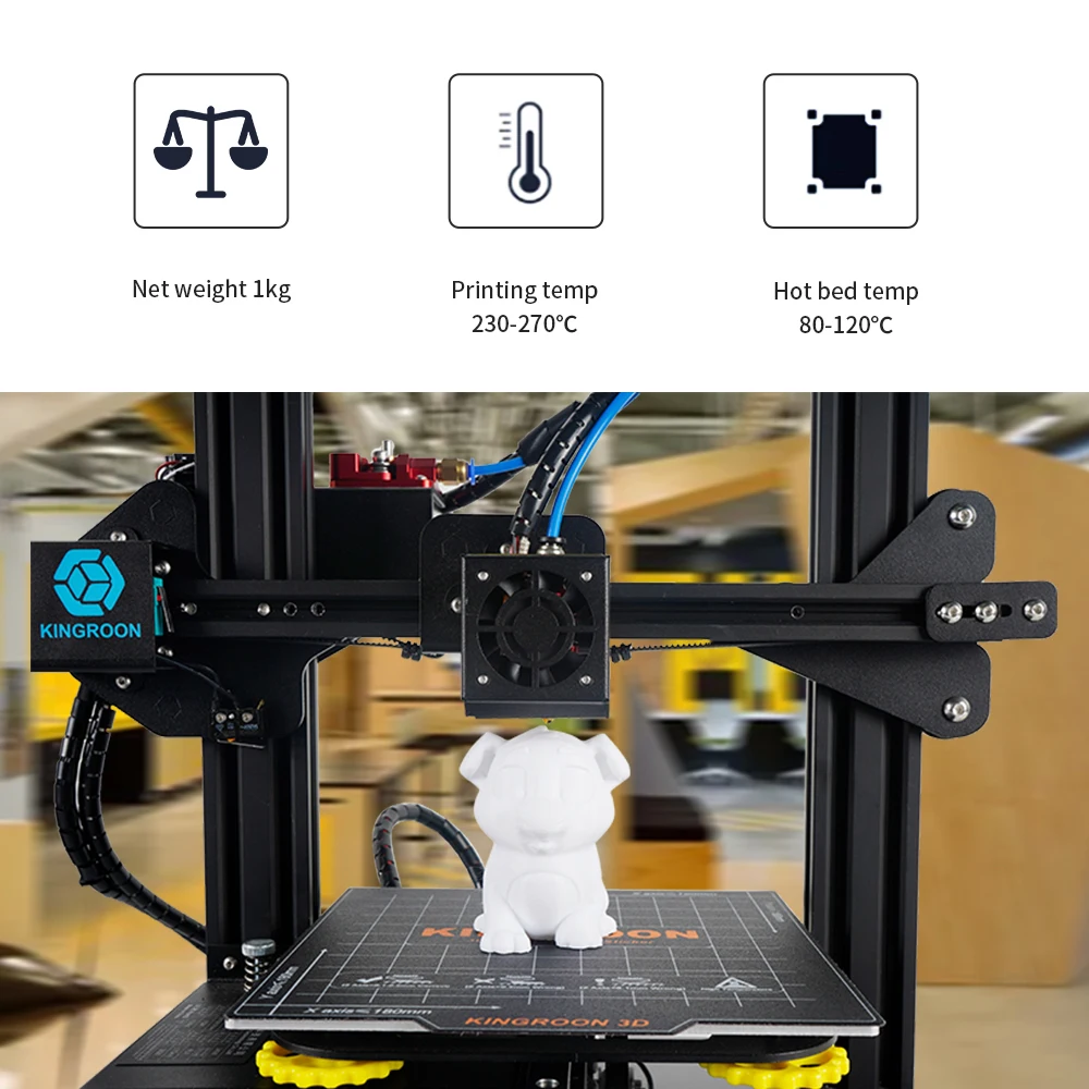 22LBS PLA PETG Filament 1.75mm Dimensional Accuracy+/-0.03mm Black White Grey Multicolor 3D Printer Materials for FDM 3D Printer