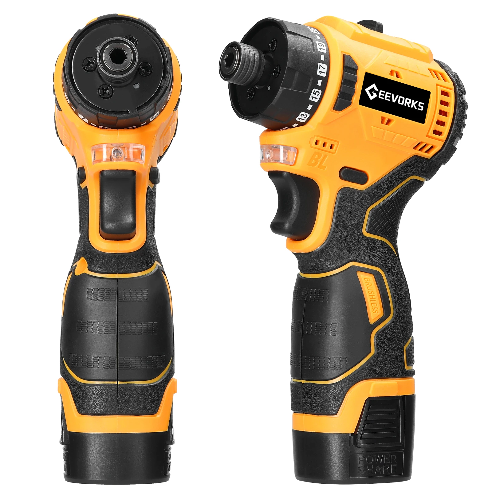 16.8V Electric Screwdriver Brushless Motor 1500rpm 55Nm Torque Electric Drill Rechargeable Screwdriver DIY Repairing Power Tool