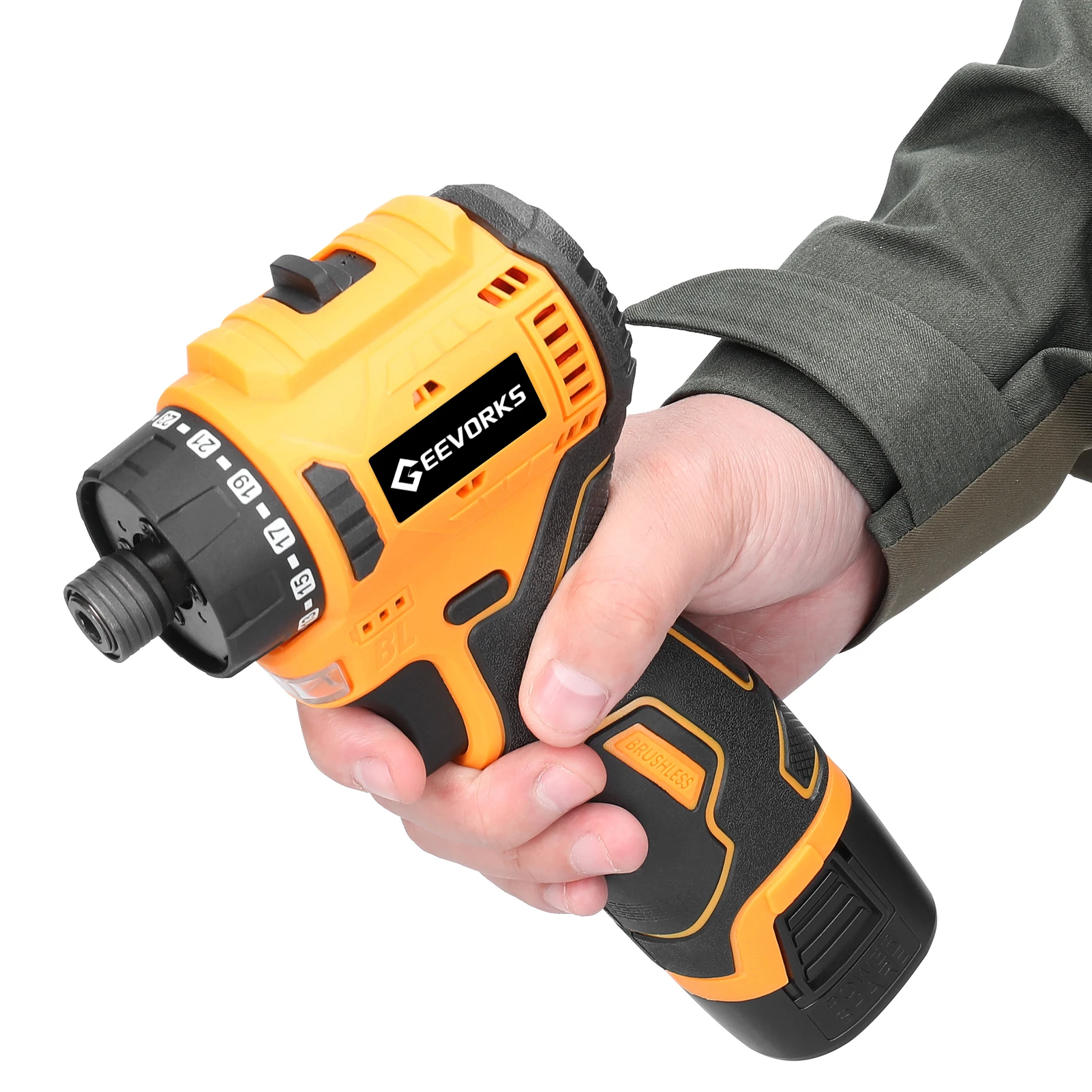 16.8V Electric Screwdriver Brushless Motor 1500rpm 55Nm Torque Electric Drill Rechargeable Screwdriver DIY Repairing Power Tool
