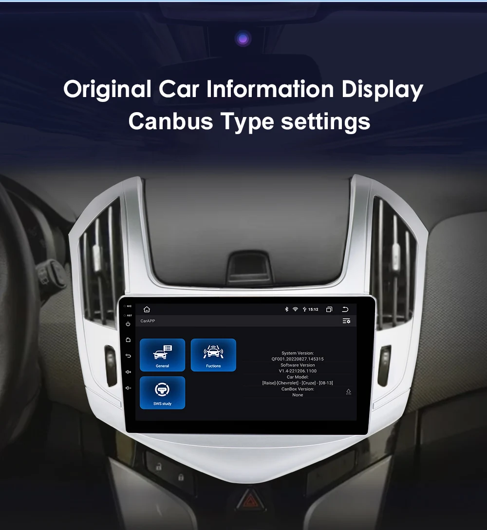 2Din Carplay Android Auto Radio For Chevrolet Cruze J300 J308 2012-2015 Car Multimedia GPS 4G autoradio RDS 4G-LET SWC NO DVD