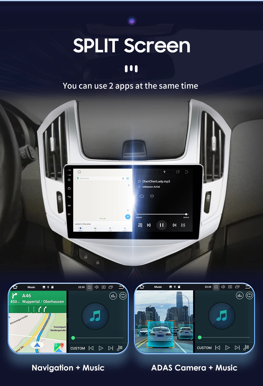 2Din Carplay Android Auto Radio For Chevrolet Cruze J300 J308 2012-2015 Car Multimedia GPS 4G autoradio RDS 4G-LET SWC NO DVD