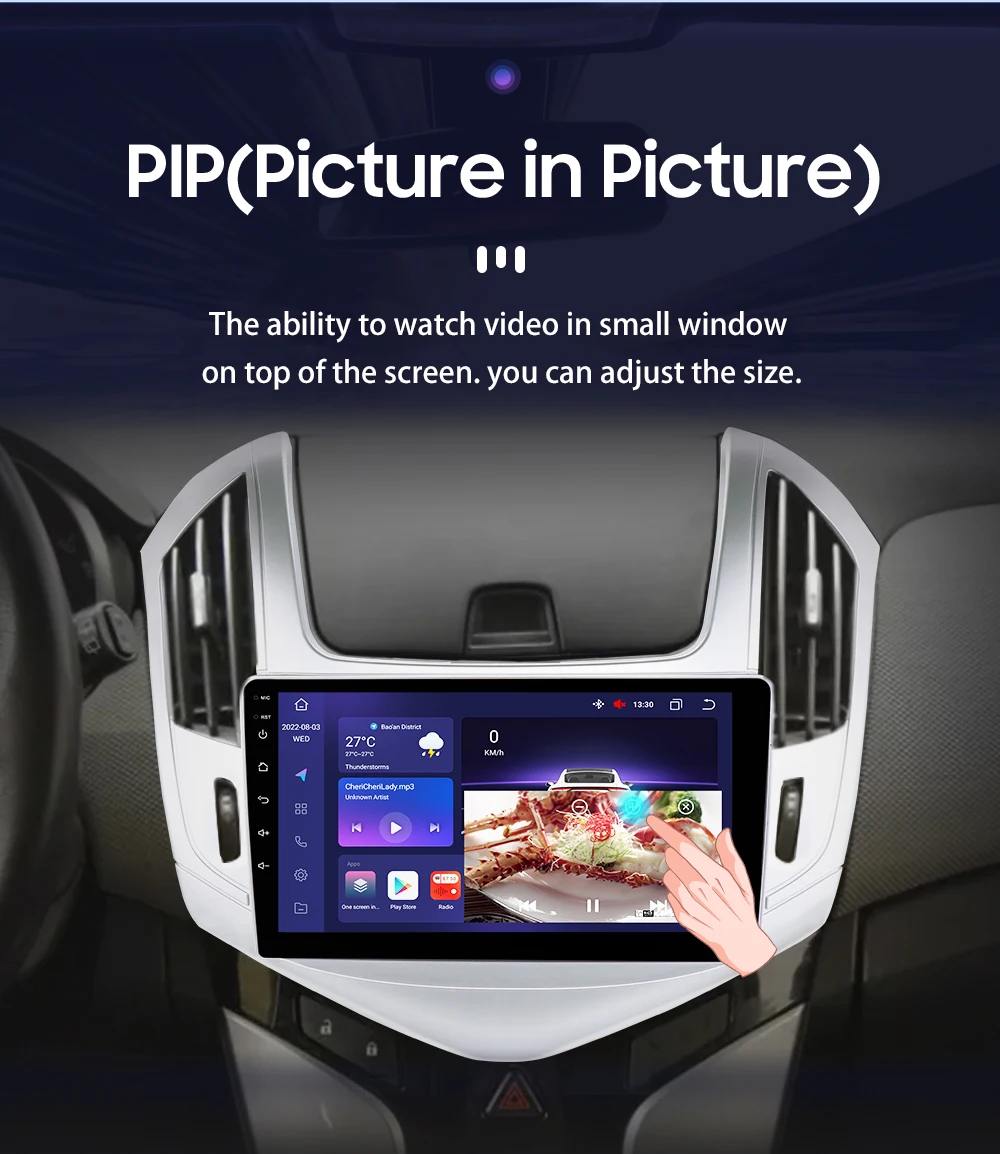 2Din Carplay Android Auto Radio For Chevrolet Cruze J300 J308 2012-2015 Car Multimedia GPS 4G autoradio RDS 4G-LET SWC NO DVD